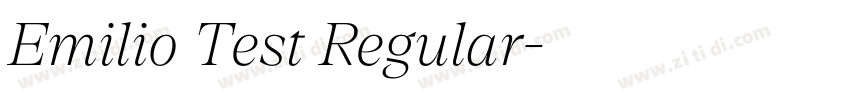 Emilio Test Regular字体转换